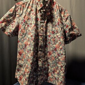 Men's Floral Casual Button Down Shirt